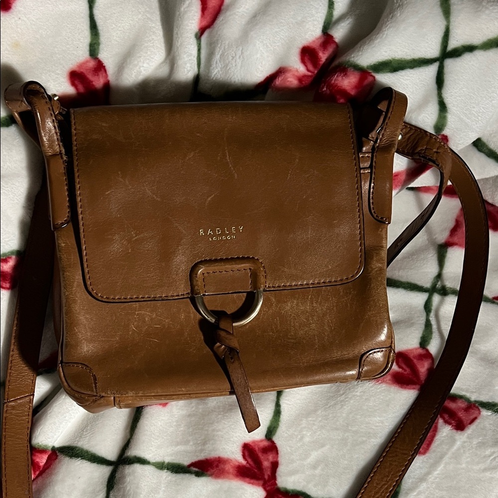 Radley London Tan Leather Crossbody Bag